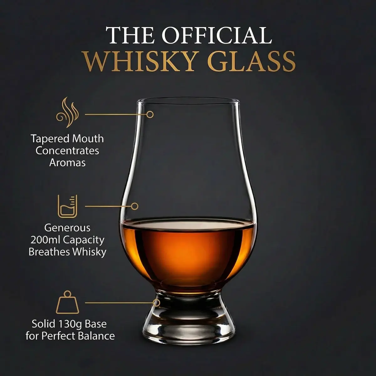 GLENCAIRN Whisky Glass in Gift Carton, Set of 6 | 200ml (6.76 Fl Oz) Lead-Free Crystal - view 9