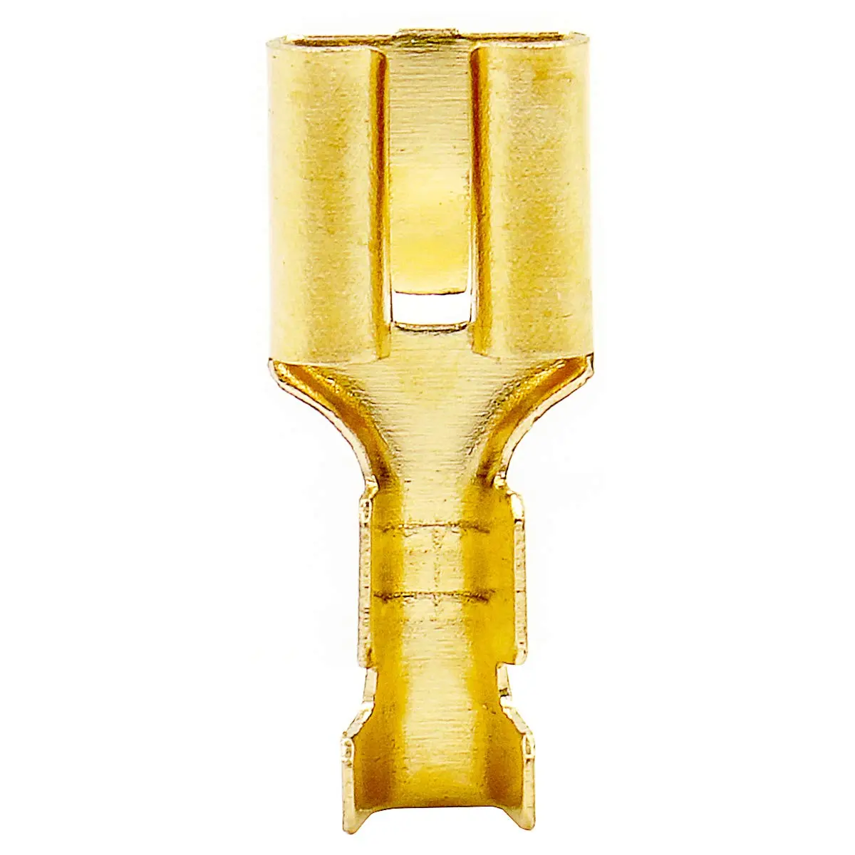 Baomain 100-Pack 6.3mm Female Spade Connectors Non-Insulated | Copper, 18-16 AWG, Heavy-Duty for Automotive & DIY - view 5