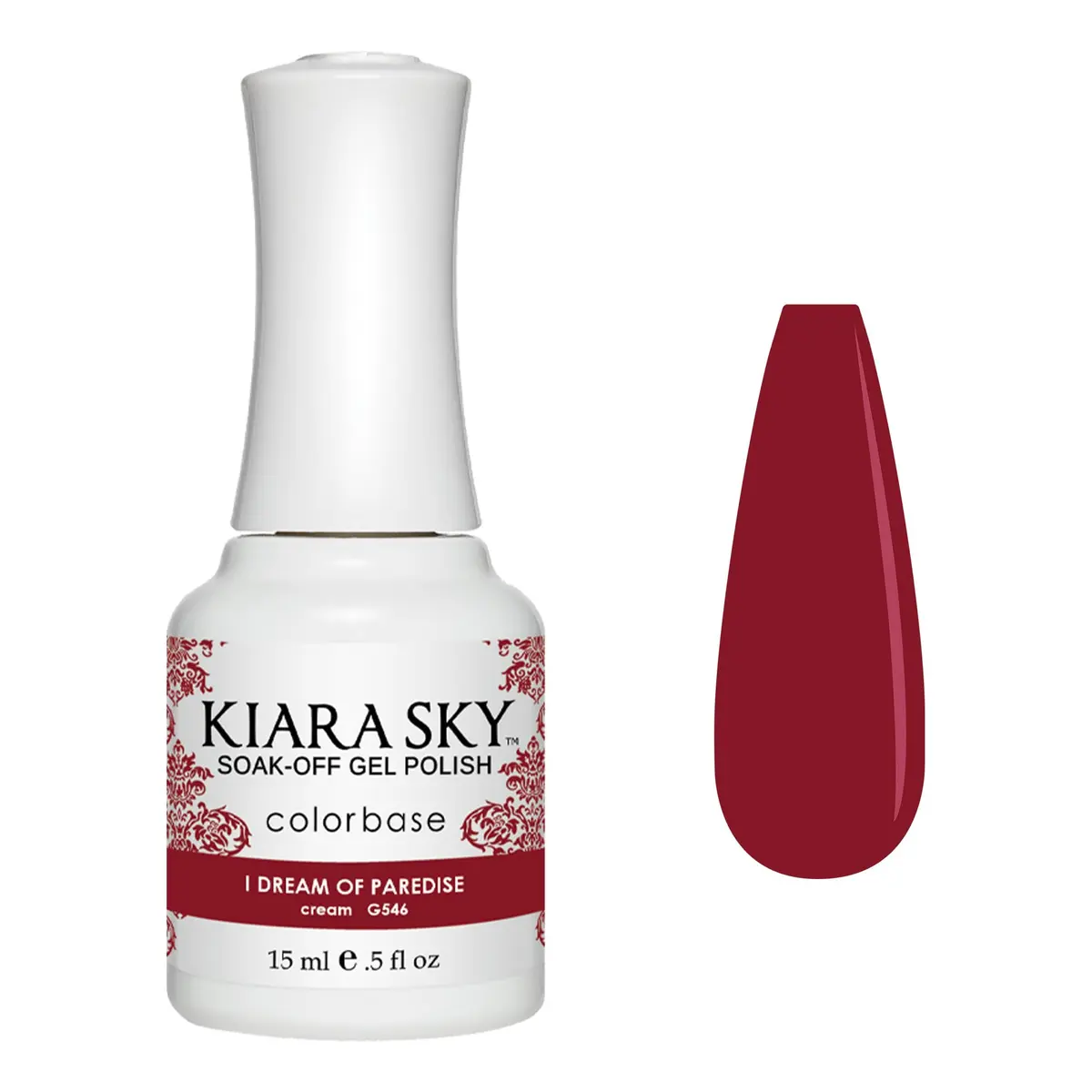 KIARA SKY Soak Off Gel Nail Polish 0.5 fl oz | Long-lasting, High-gloss Red for Natural Nails - main product image