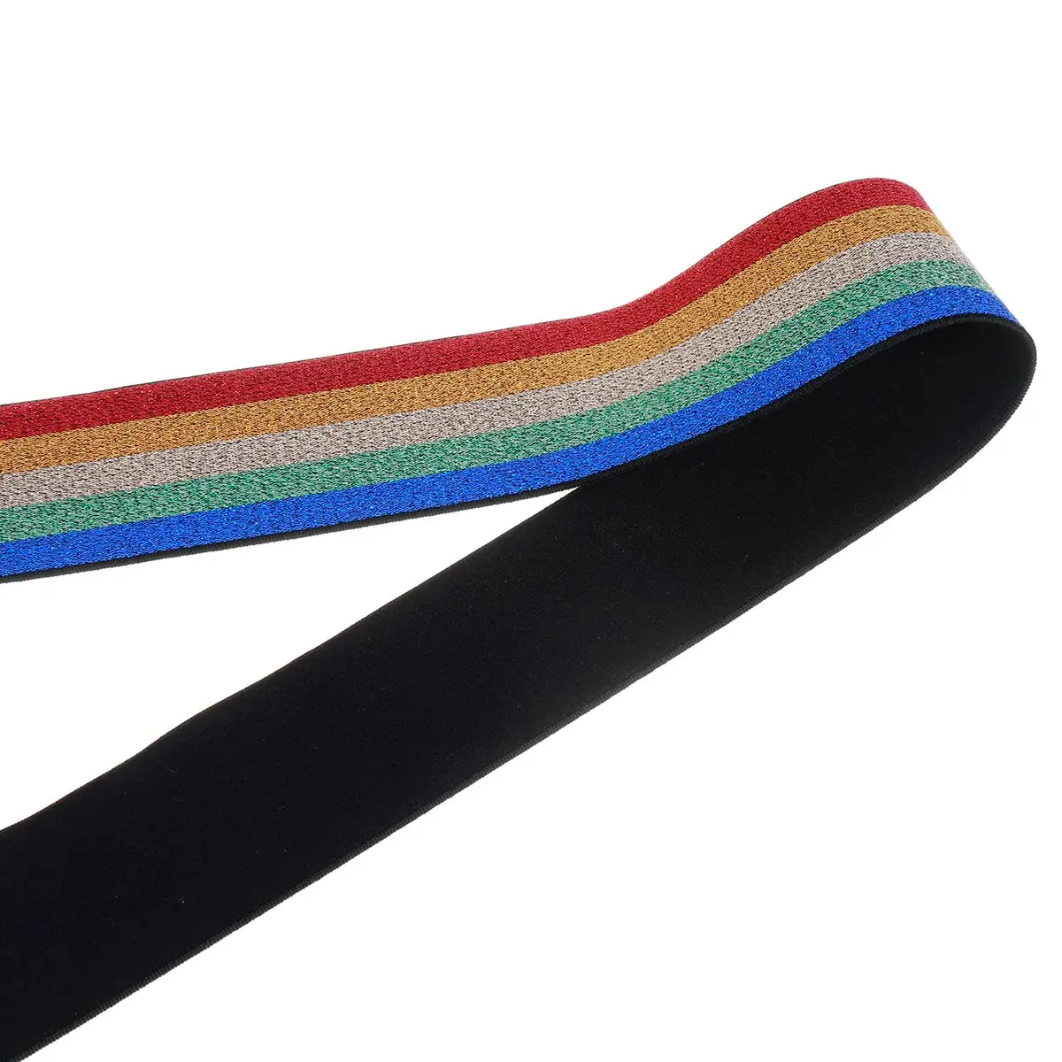 COTOWIN 2-inch Wide Glitter Straps Color Plush Elastic Band 3-Yard | Soft Comfortable Sewing Elastic - view 5