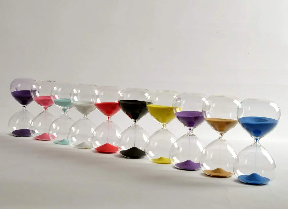 GracesDawn Transparent Glass Hourglass Sand Timer 60 Minutes | Stylish Home & Kitchen Decor - view 2