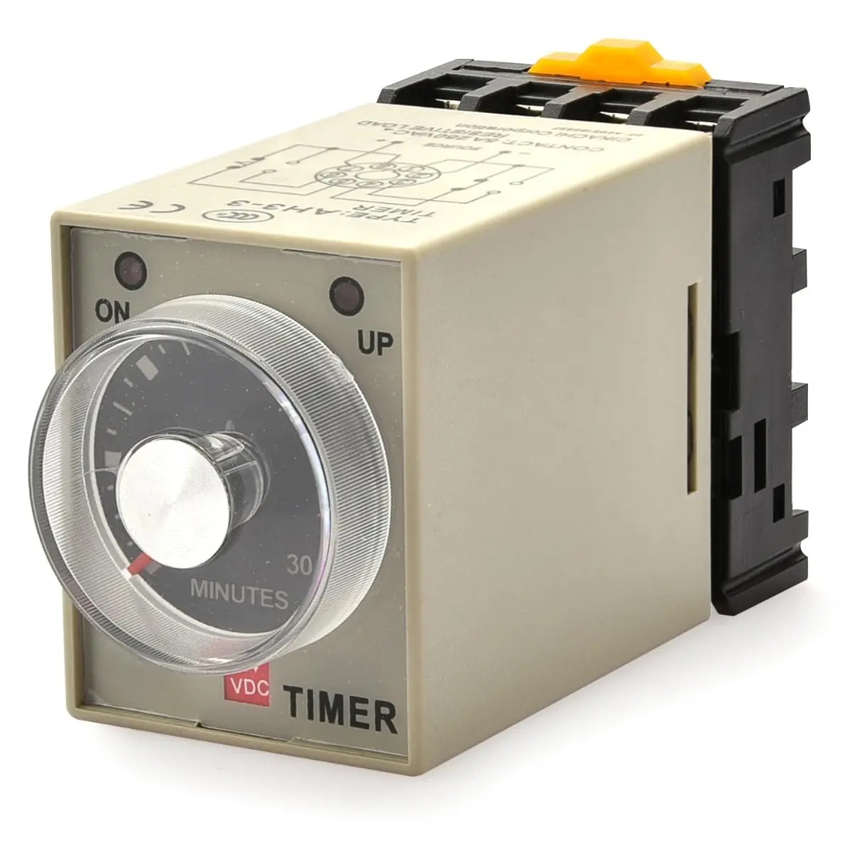 Baomain Timer Delay Relay AC 220V 60 Min | Power-On Delay with Dual LED - main product image