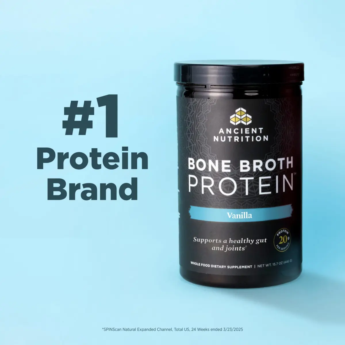 Ancient Nutrition Pure Bone Broth Protein Powder, 40 Servings - view 3