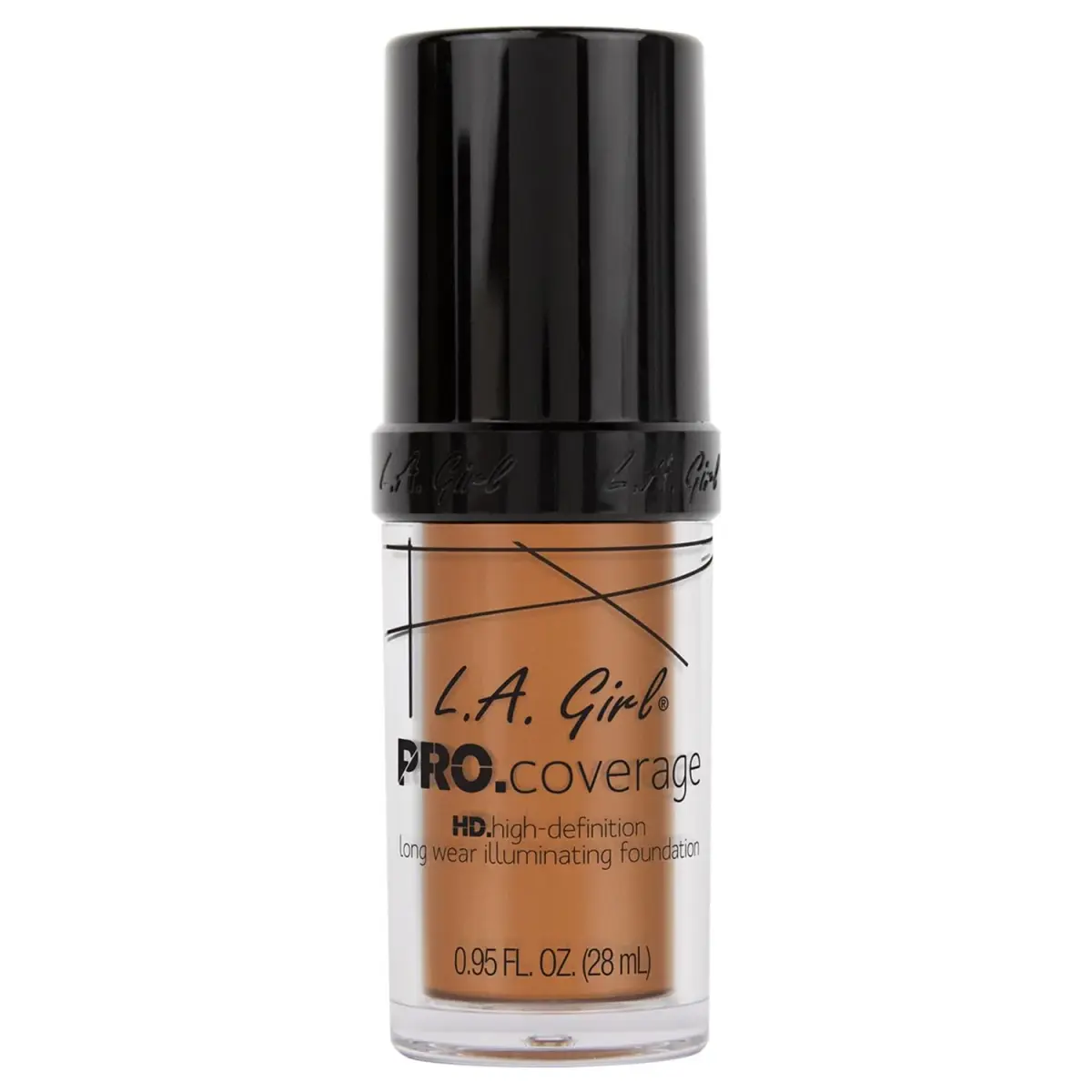 L.A. Girl Pro Coverage Liquid Foundation - Warm Caramel (0.95 Fl Oz) for a Dewy, Radiant Finish - view 3