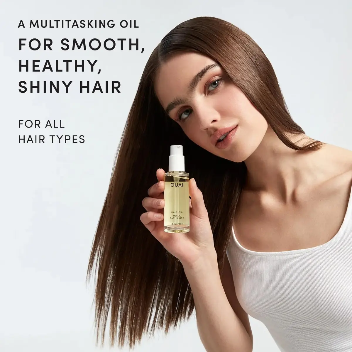 OUAI Hair Oil Lightweight Heat Protectant Frizz Control 1.5 Fl Oz | Nourishes & Shields Hair - view 2