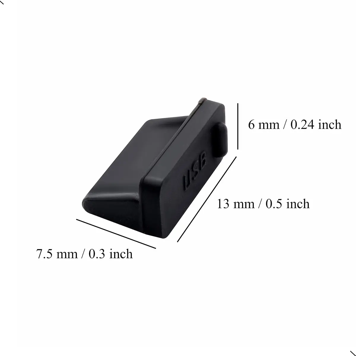 ThreeBulls Black Silicone USB Port Dust Plugs (30 Pcs) | Protects Female USB-A Ports from Dust & Oxidation - view 2