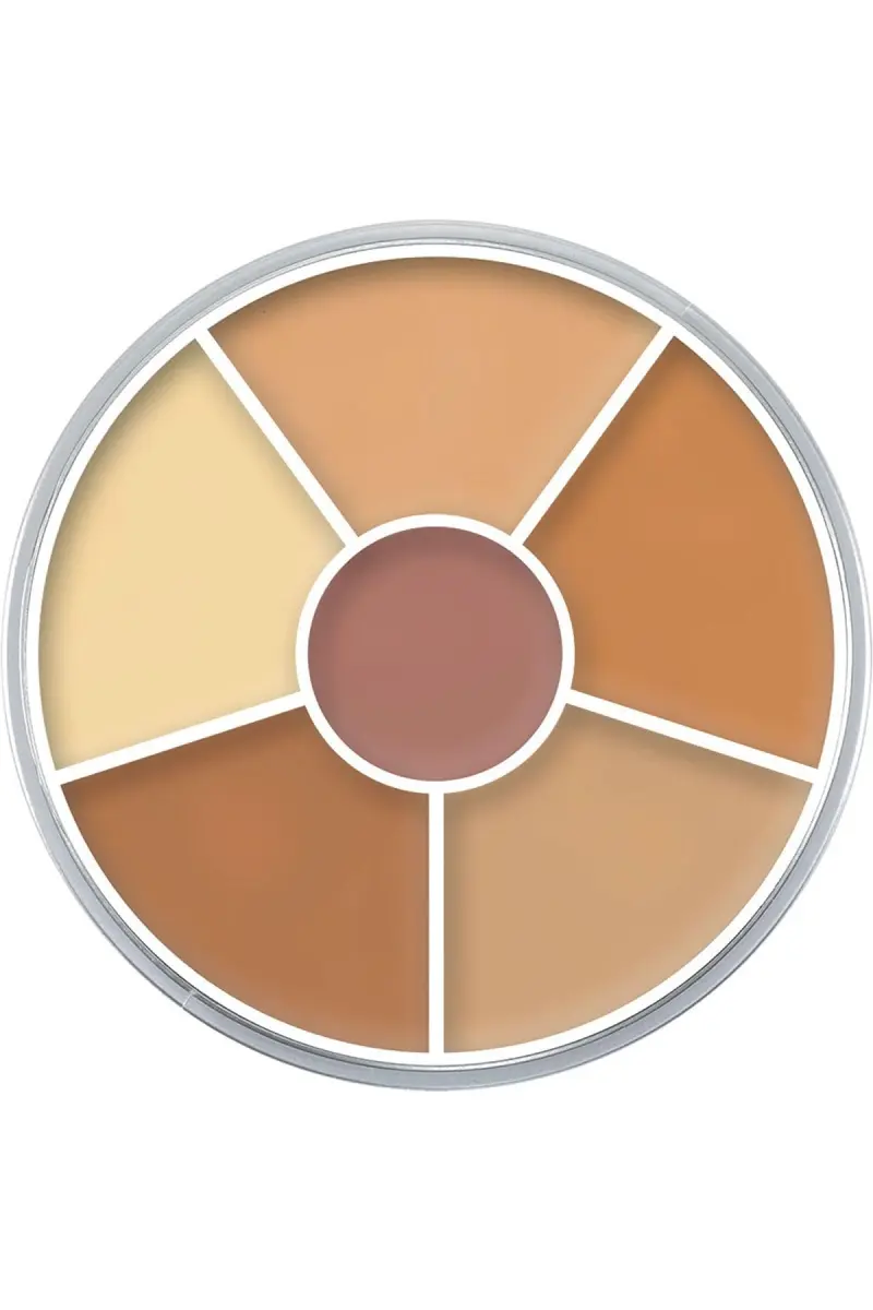 Kryolan Concealer Circle 6-Color Cream Palette 1.41 Ounce | Full Coverage for All Skin Types - main product image
