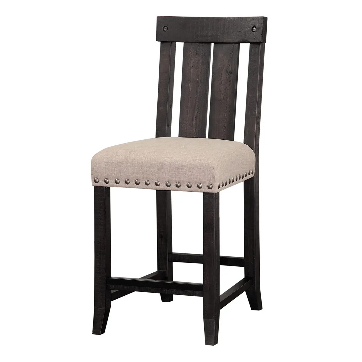 Modus Furniture Yosemite Wood Stool, Café | Rustic Industrial Kitchen Seating 45" x 11" x 22" - main product image