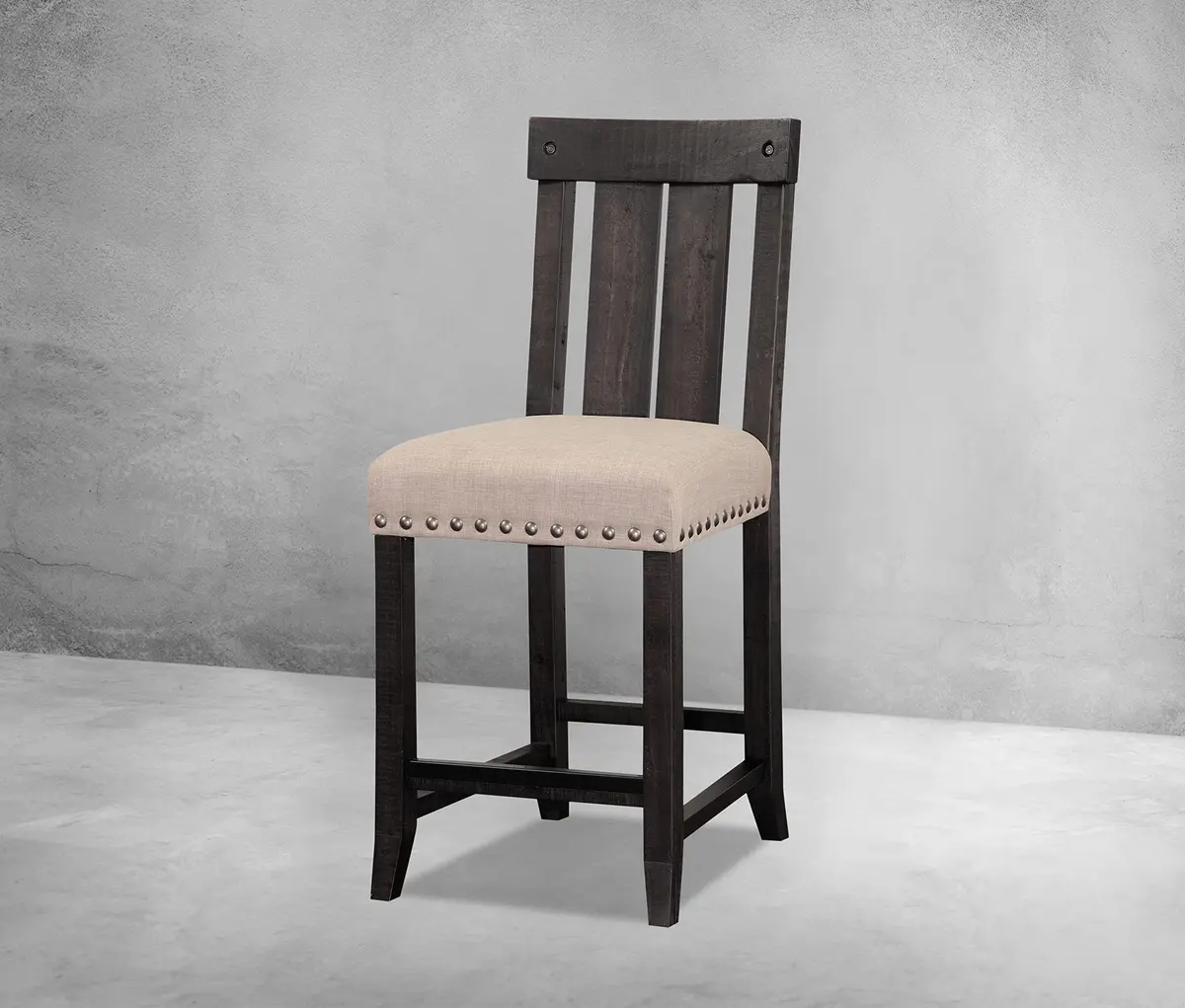 Modus Furniture Yosemite Wood Stool, Café | Rustic Industrial Kitchen Seating 45" x 11" x 22" - view 4