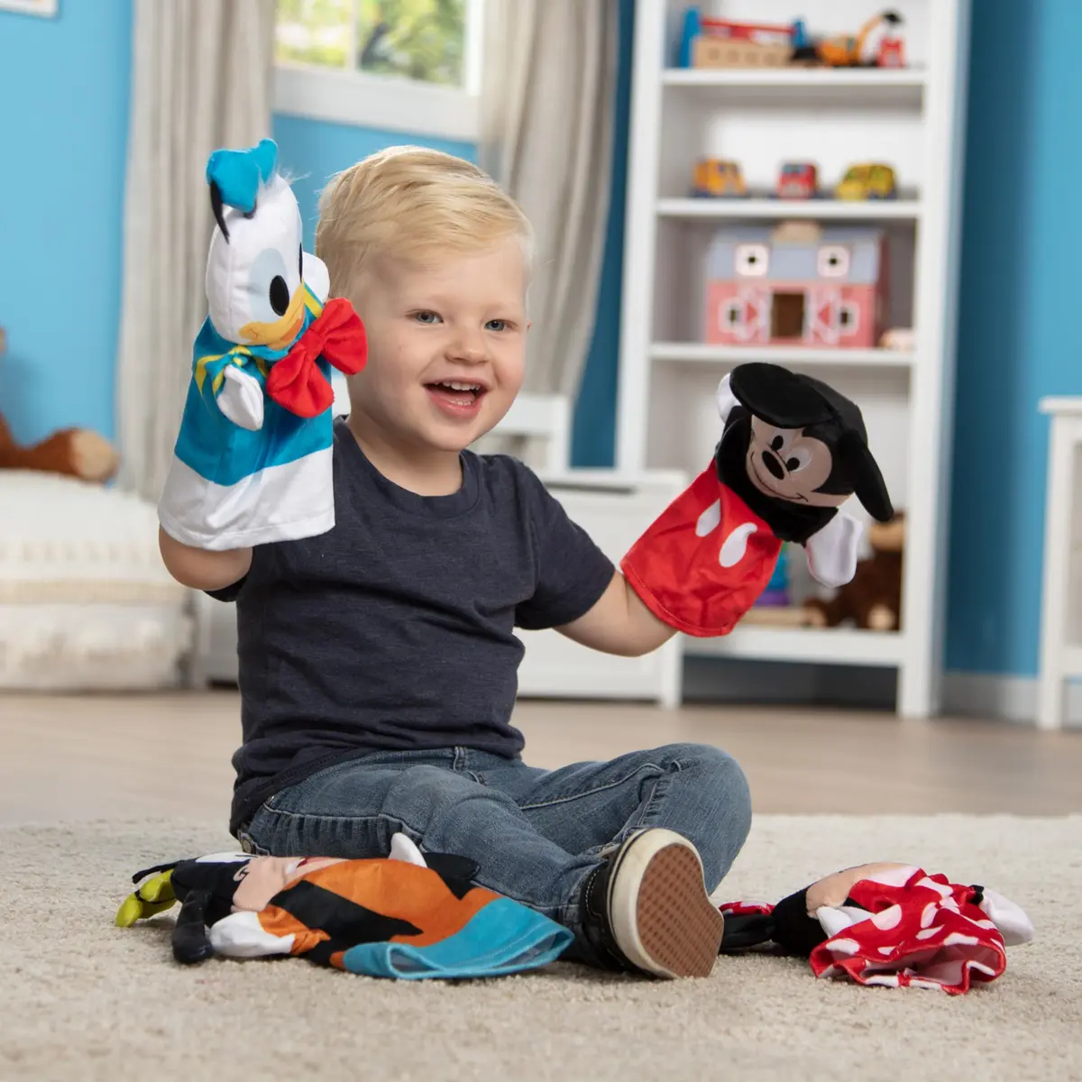 Melissa & Doug Disney Mickey Mouse & Friends Soft & Cuddly Hand Puppets | 4-Piece Set for Kids & Adults - view 3