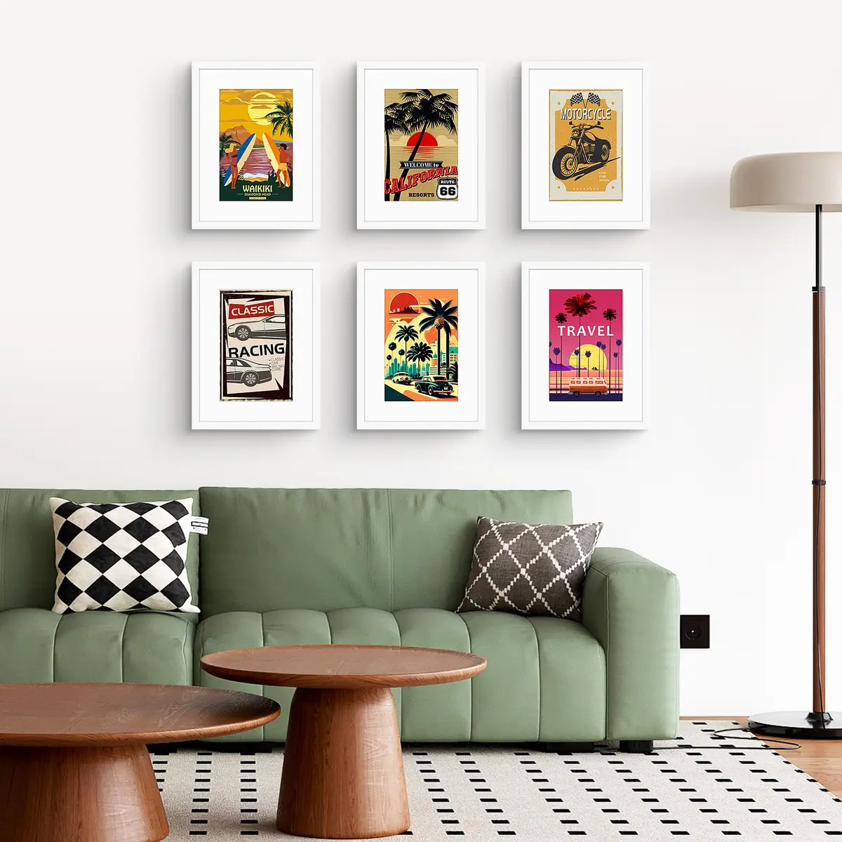 Golden State Art 12x16 Picture Frame | Solid Wood & Real Glass, White Mat, Wall & Tabletop Display - view 6