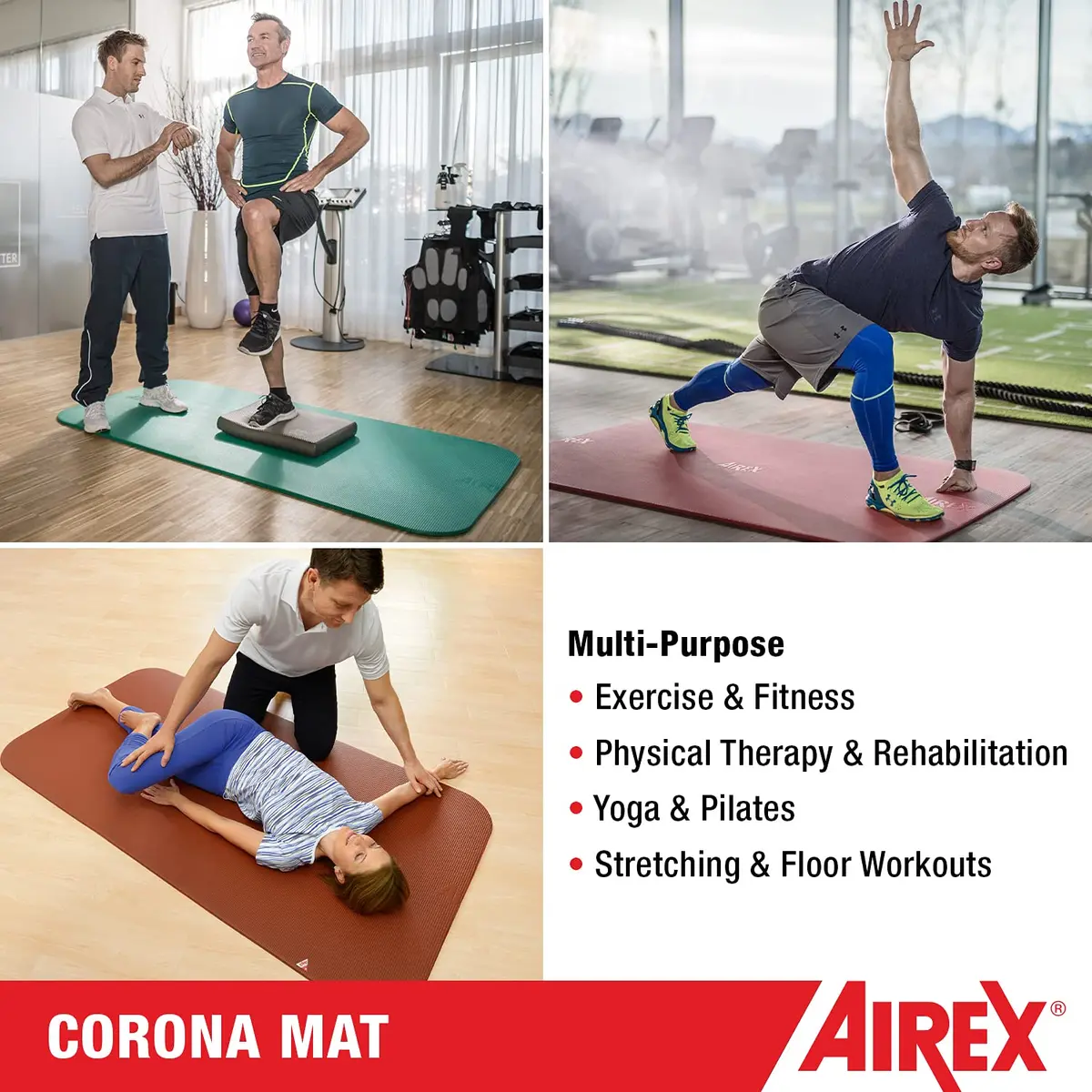 AIREX Corona Premium Exercise Mat 72" x 39" | Support for Yoga & Rehab (115-120 chars) - view 3