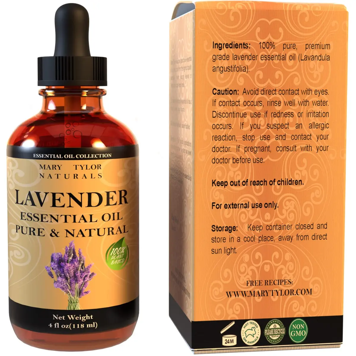 Mary Tylor Naturals Lavender Essential Oil (4 oz) Pure Therapeutic Grade for Aromatherapy, Diffuser, DIY - view 8