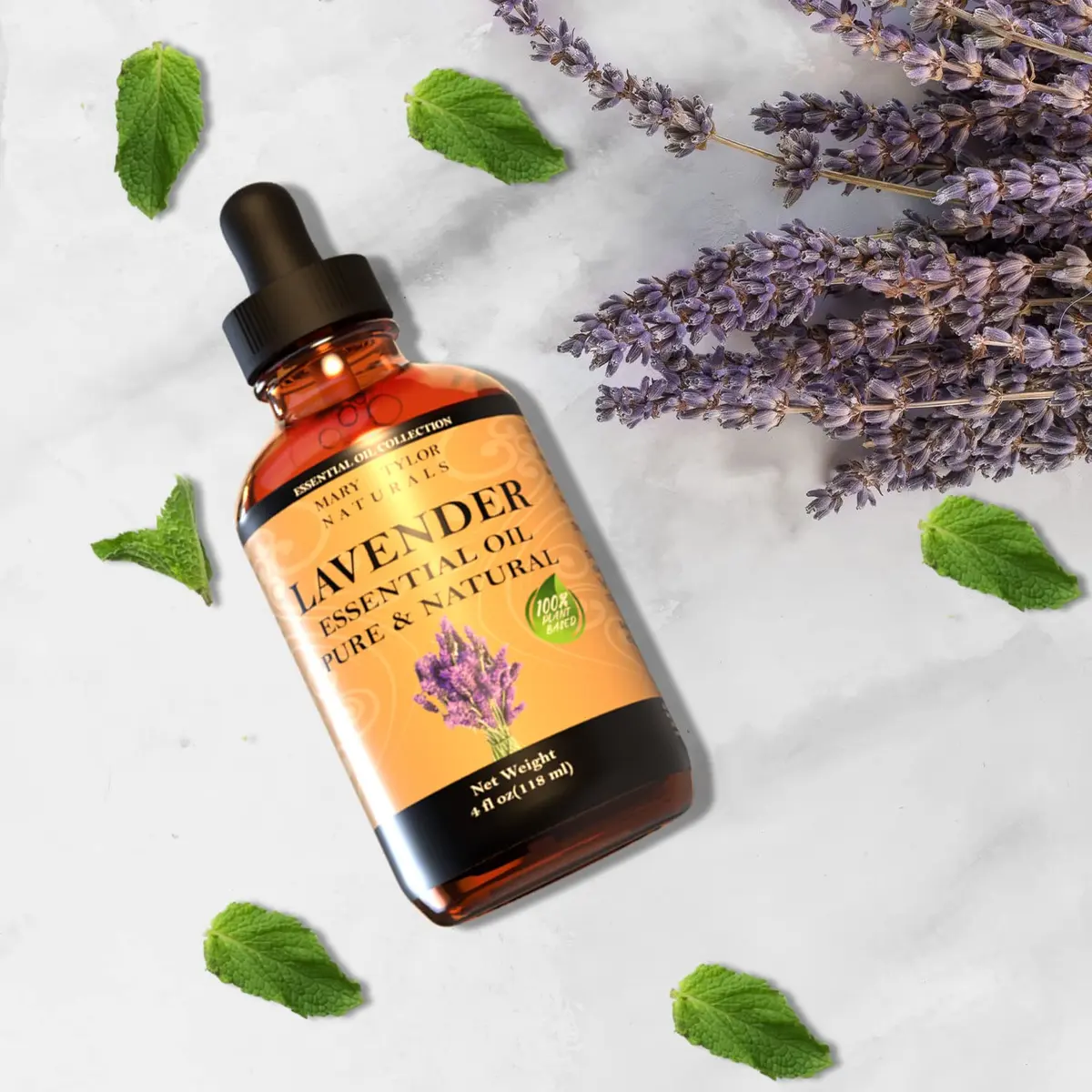 Mary Tylor Naturals Lavender Essential Oil (4 oz) Pure Therapeutic Grade for Aromatherapy, Diffuser, DIY - view 2