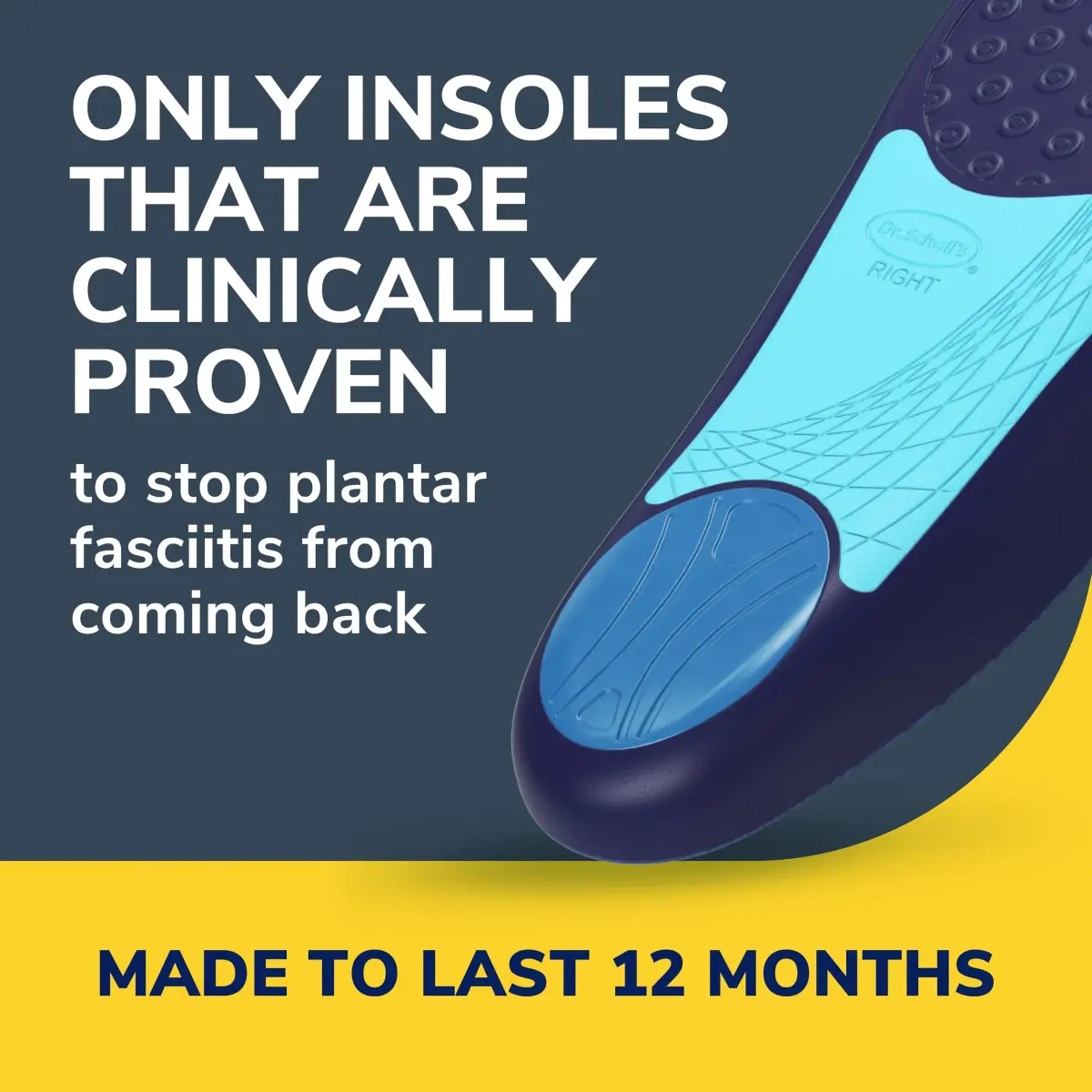Dr. Scholl's Plantar Fasciitis Relief Orthotic Insoles for Men - Size 8-13 (1 Pair) | Clinically Proven Pain Relief - view 3