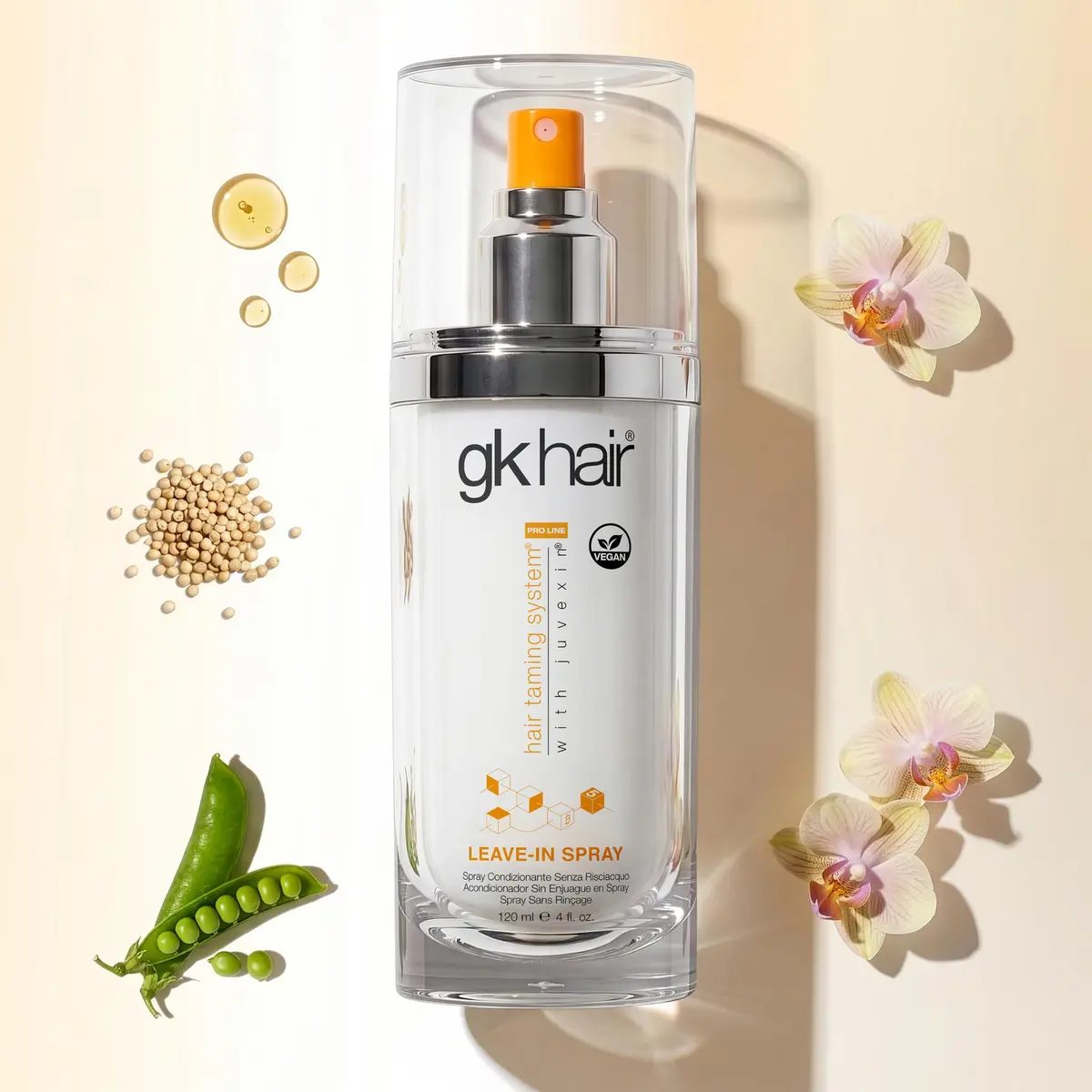 GK HAIR Keratin Leave In Conditioner Spray – Lightweight Detangler Spray for All Hair Types, 120ml - view 4