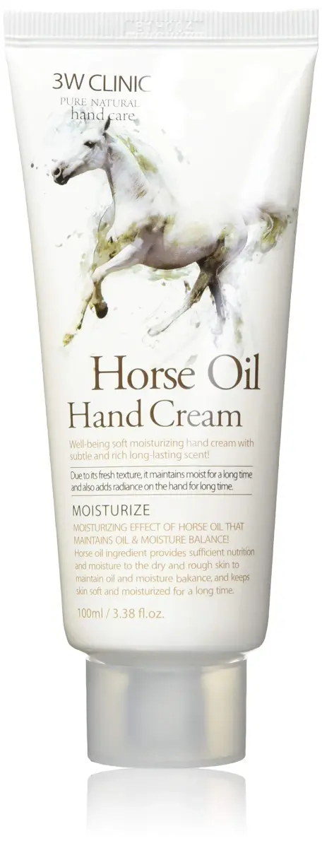 3W Clinic Hand Cream Horse Oil 100ml (3.38 Fl Oz) | Intensive Moisture for Dry Hands - main product image
