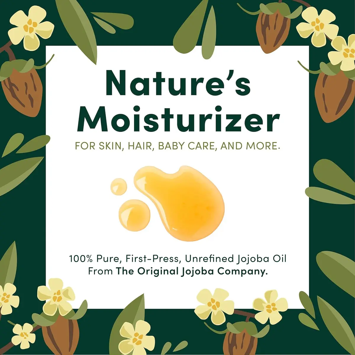 HobaCare Organic Jojoba Oil 8.45 Fl Oz | Moisturizing, Pure & Hexane Free - view 2