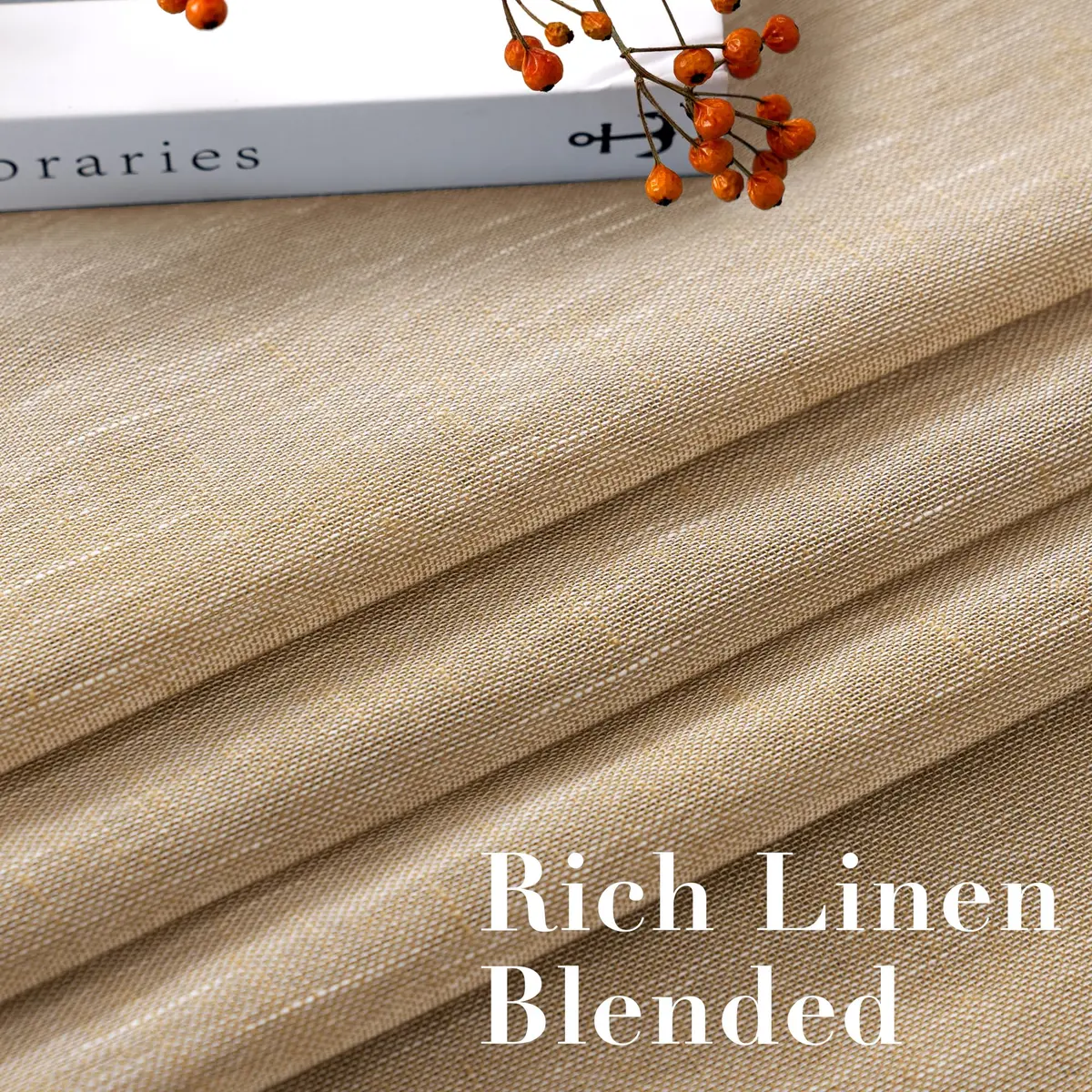 H.VERSAILTEX Taffy Linen Sheer Curtains 96" | Elegant Linen Sheer Panel for Living & Bedroom - view 4