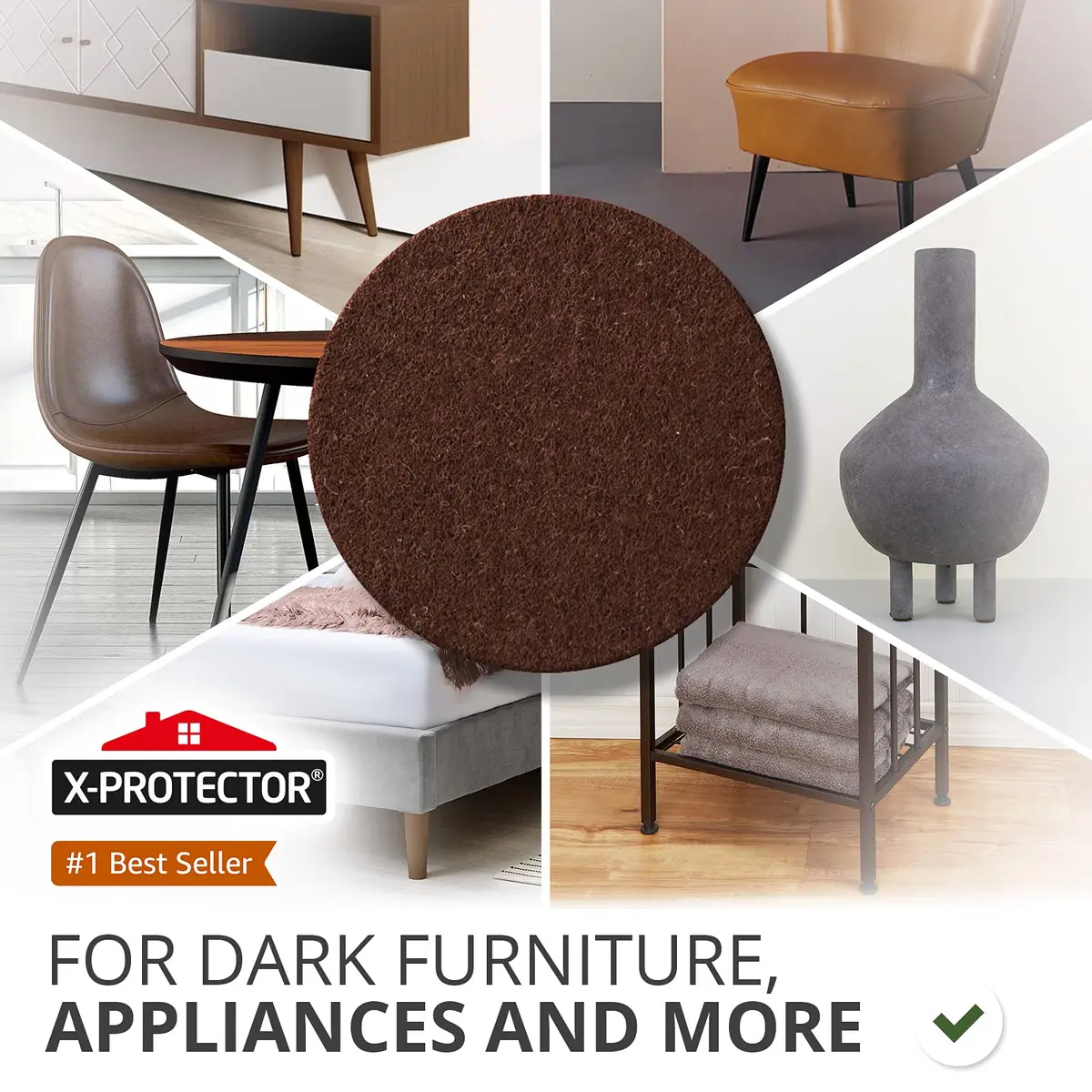 X-Protector Felt Furniture Pads 235 PCS | Hardwood & Laminate Floor Protectors - view 2