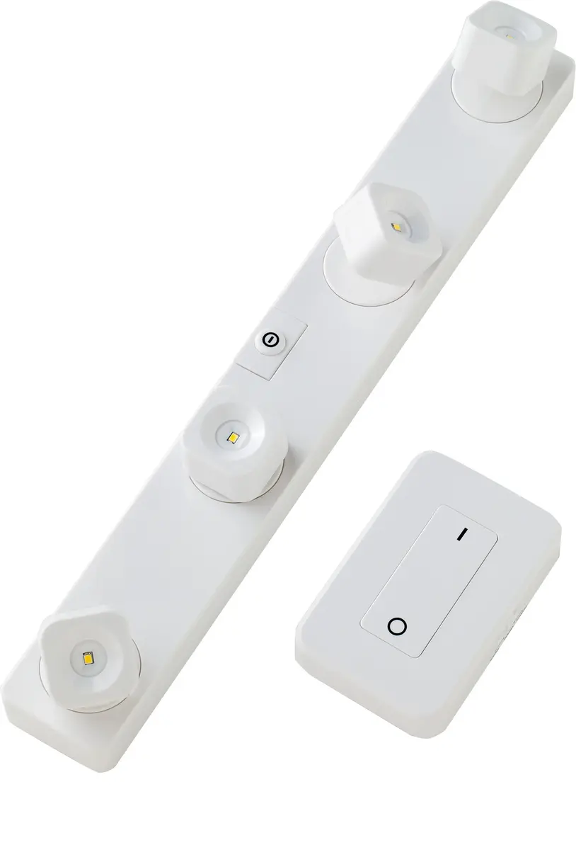 LIGHT IT! Wireless LED Fastrack Set White | Remote-Controlled Under-Cabinet Light with Swiveling Heads - main product image