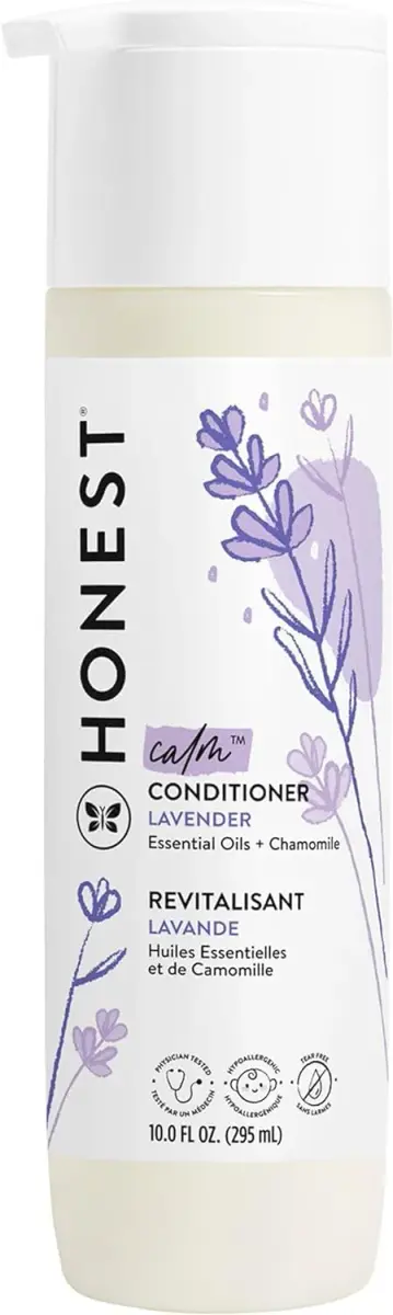 The Honest Company Conditioner, Hypoallergenic, Lavender Calm, 296ml (10 fl oz) | Gentle, Tear-Free Formula for All Hair Types - main product image