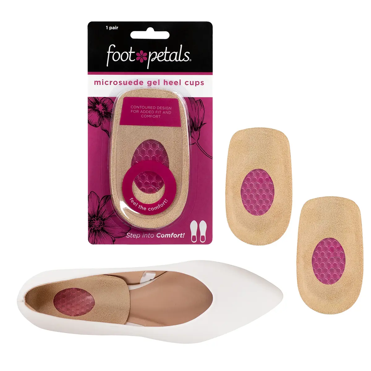 Foot Petals Heel Cups | Prevent Cracked Heels & Stabilize Heels in Women's Shoes - main product image
