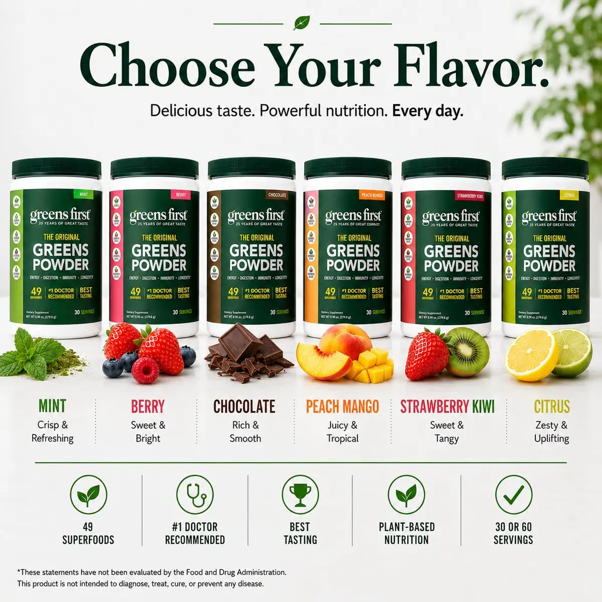Greens First Original Greens Powder, Chocolate, 10.55oz | 49 Superfoods & Probiotics for Daily Wellness - view 8