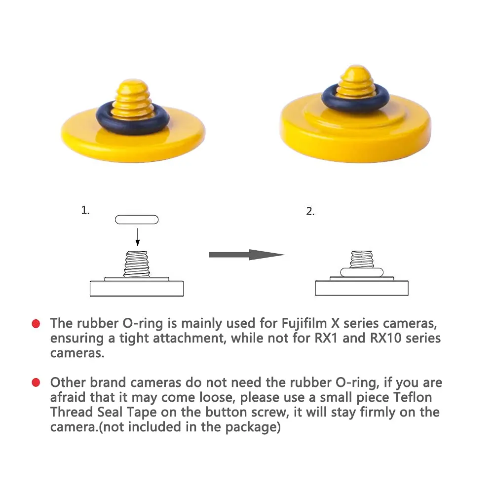 VKO Yellow Metal Soft Shutter Release Button | Compatible with Camera & Photo Accessories - view 2