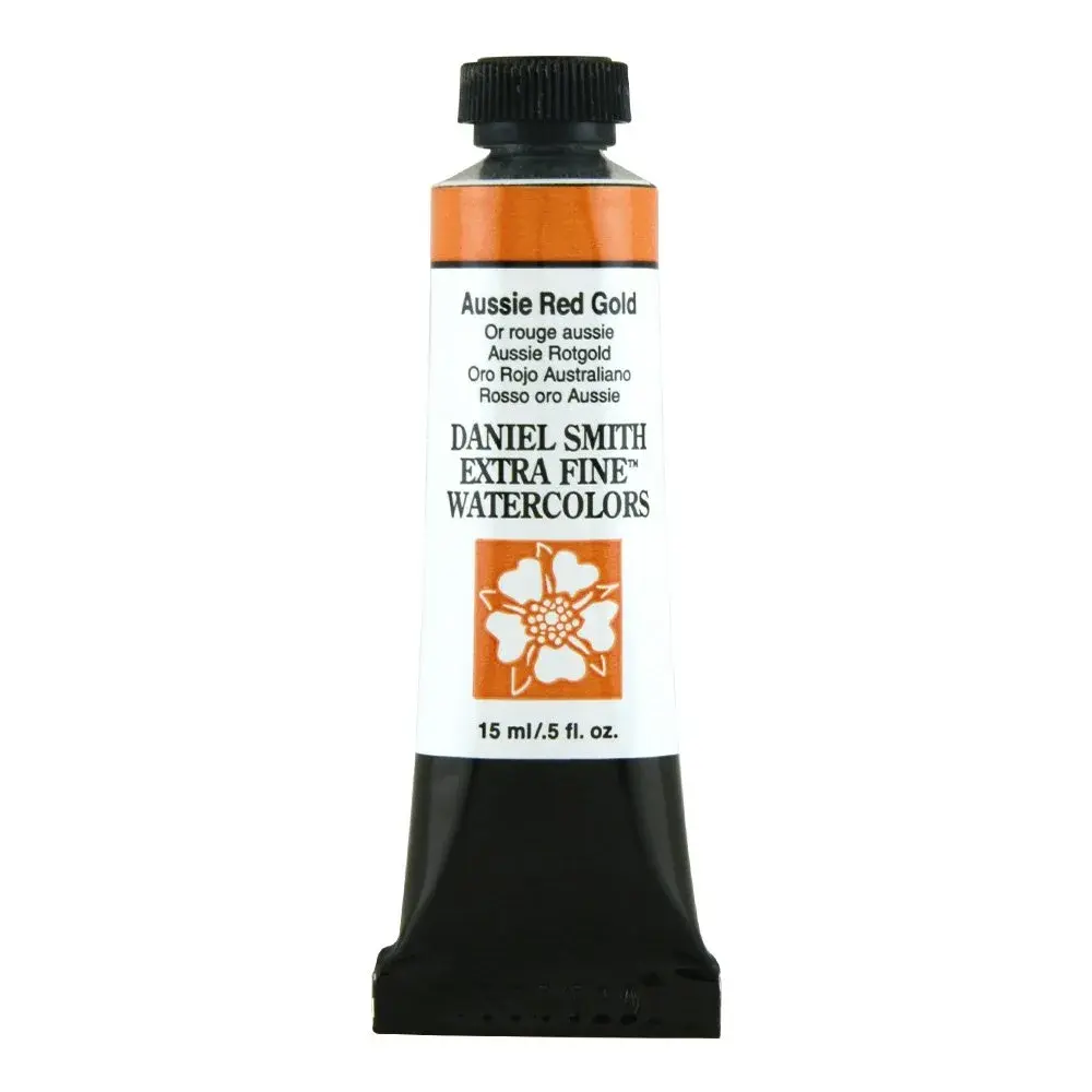 DANIEL SMITH Aussie Red Gold Iridescent Watercolor Paint 15ml (0.5 Fl Oz) | ASTM D4236 Certified - main product image