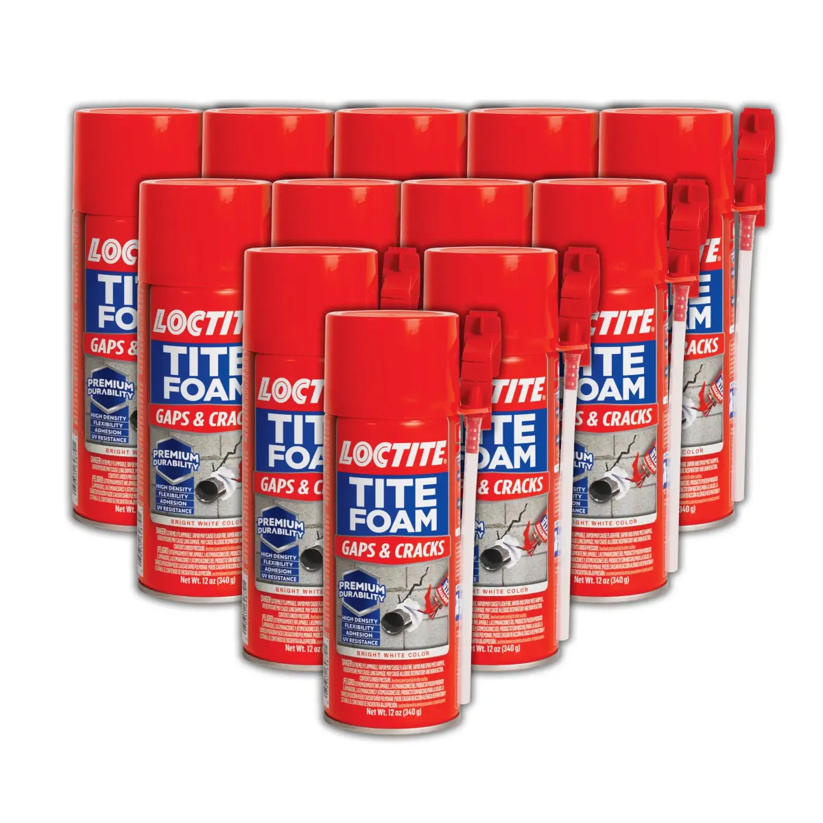 Loctite Tite Foam Gaps & Cracks Spray Foam Sealant 12 fl oz (355ml) | Insulates Gaps and Cracks Up to 1 Inch - main product image
