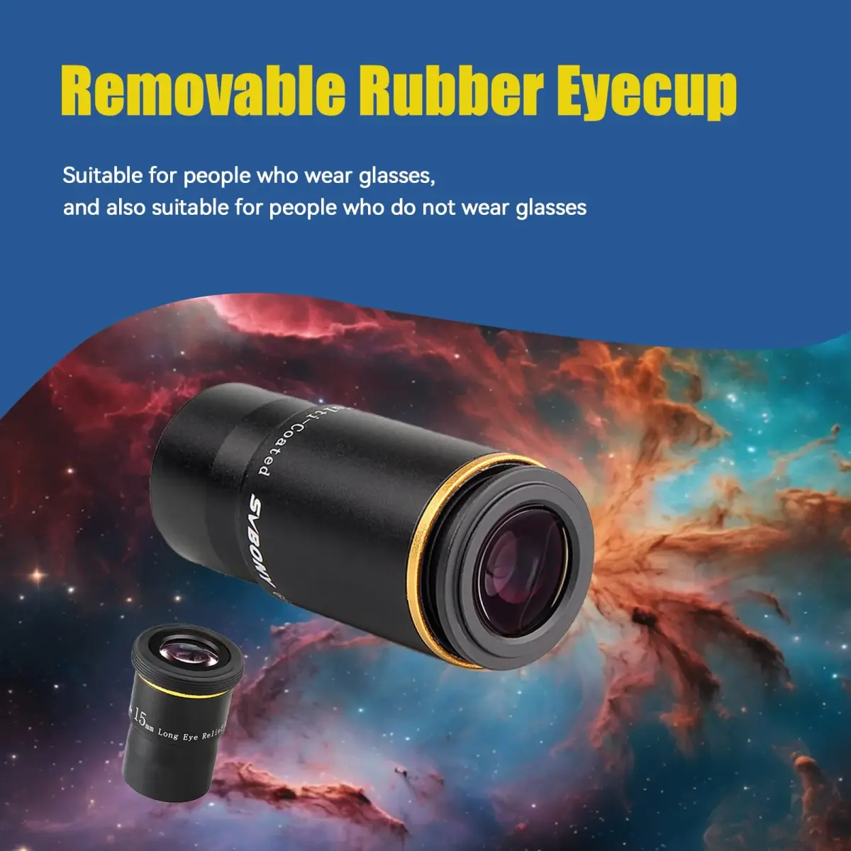 SVBONY 66 Degree Ultra Wide Angle Telescope Eyepiece Set 1.25 inch | 6mm, 9mm, 15mm, 20mm Focal Lengths, Fully Multi Coated Optics - view 8