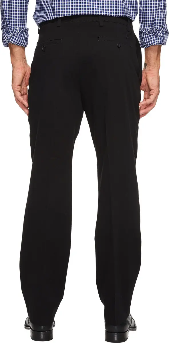Dockers Classic Fit Khaki Pants - Pleated, Black, 36W x 32L | Stretch & Wrinkle-Free Comfort - view 3
