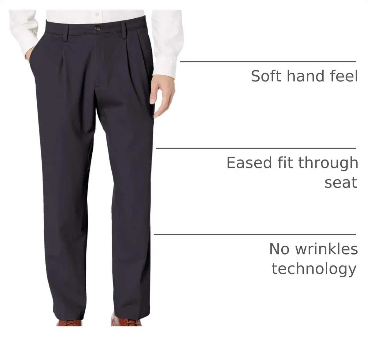 Dockers Classic Fit Khaki Pants 36W x 30L | Stretch, Wrinkle-Free, All-Day Comfort - view 4