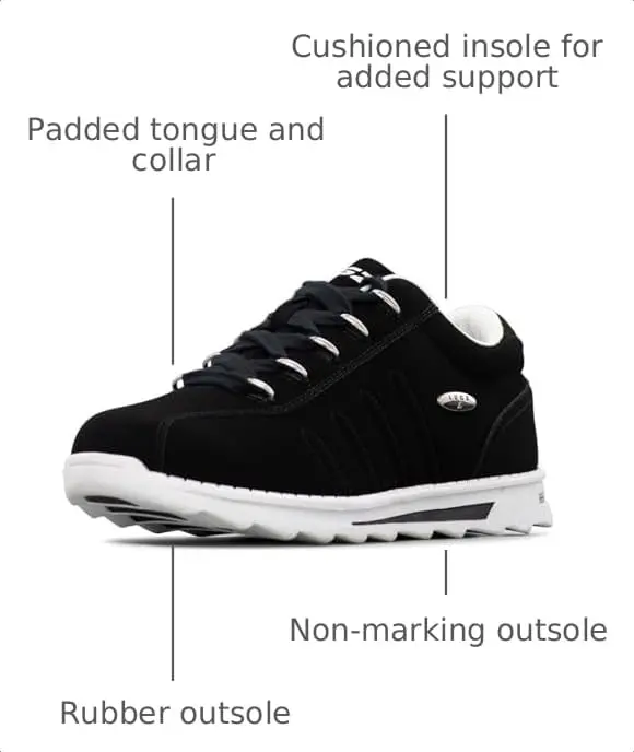 Lugz Changeover Ii Fashion Sneaker, Black/White, 7 US | Classic Athletic Style with Cushioned Comfort - view 4