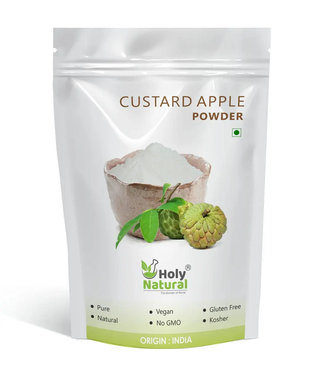 Holy Natural Custard Apple Powder 100 g (3.52 Oz) | Organic Fruit Powder for Baking & Desserts - main product image