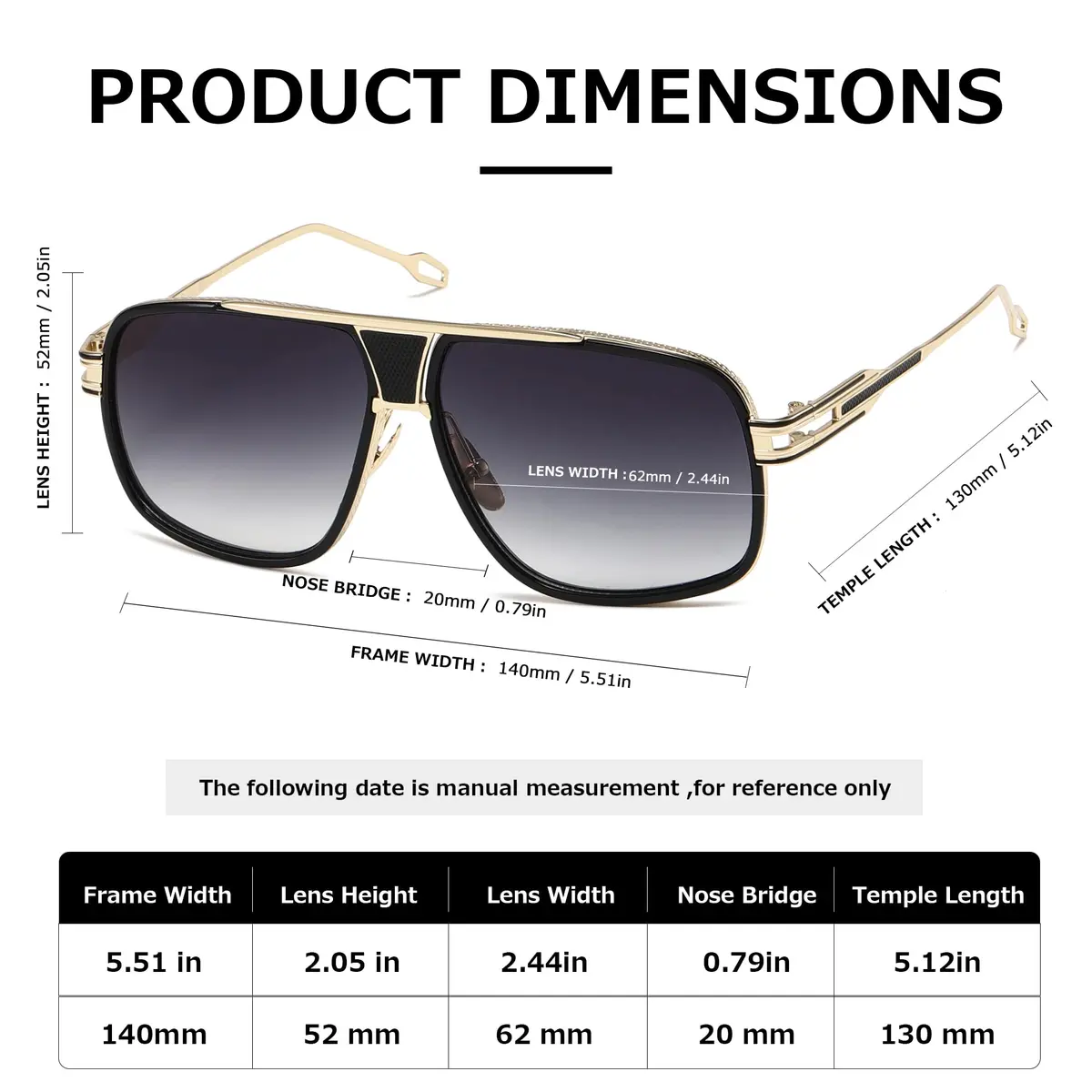 AEVOGUE Men's Oversized Shield Sunglasses AE0336 | Retro Alloy Frame, UV400 Protection, Gold&Gray - view 5