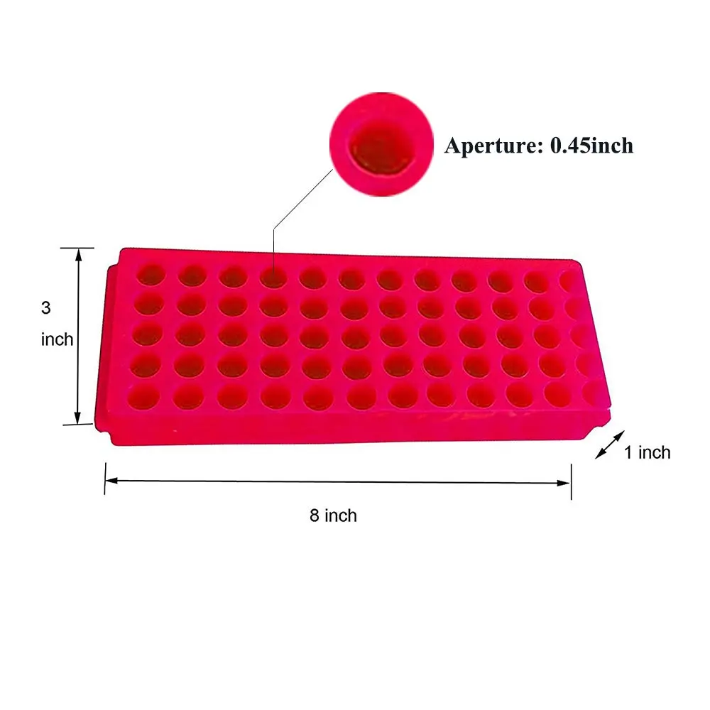 P-ABC Double Panel Microcentrifuge Tube Rack, 60-Well (5-Pack, Green/Red/Blue) | Autoclavable Polypropylene Lab Organizer - view 2