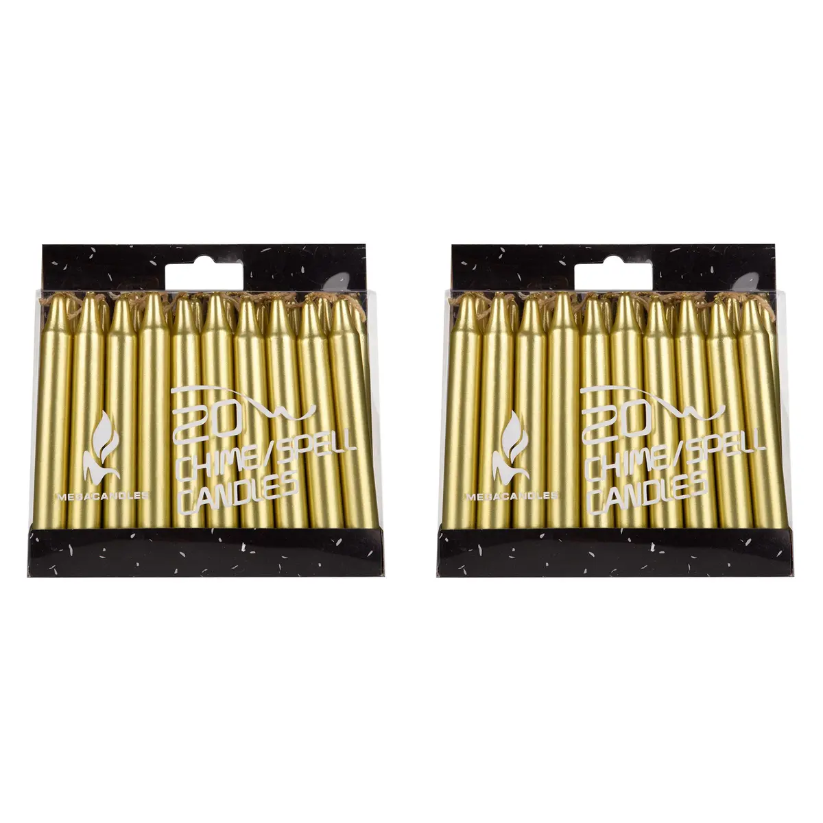 Mega Candles Mini Taper Spell Candles 40 Count | Unscented Gold Mini Tapers for Rituals & Decor - view 3