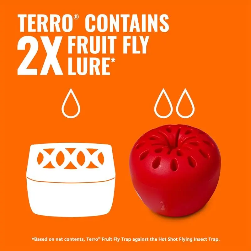 Terro Fruit Fly Trap 4-Pack | 180 Days Lure Supply, Food-Based - view 7