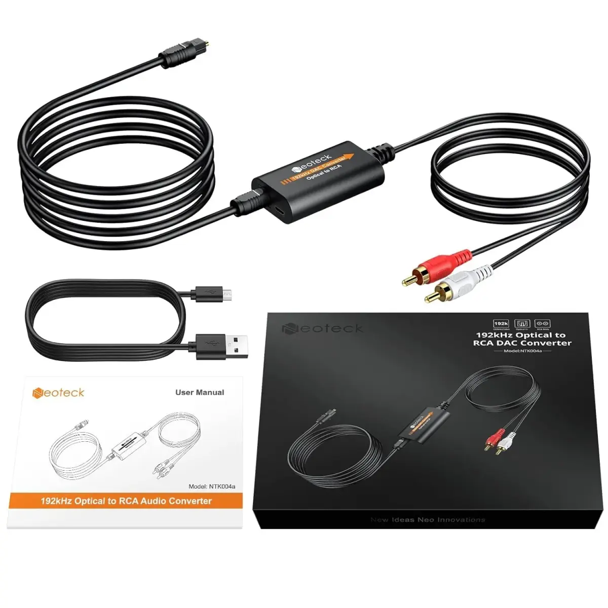 Neoteck 192kHz DAC Converter 47g (1.66 oz) | Converts Optical to RCA for Clearer Audio - view 8