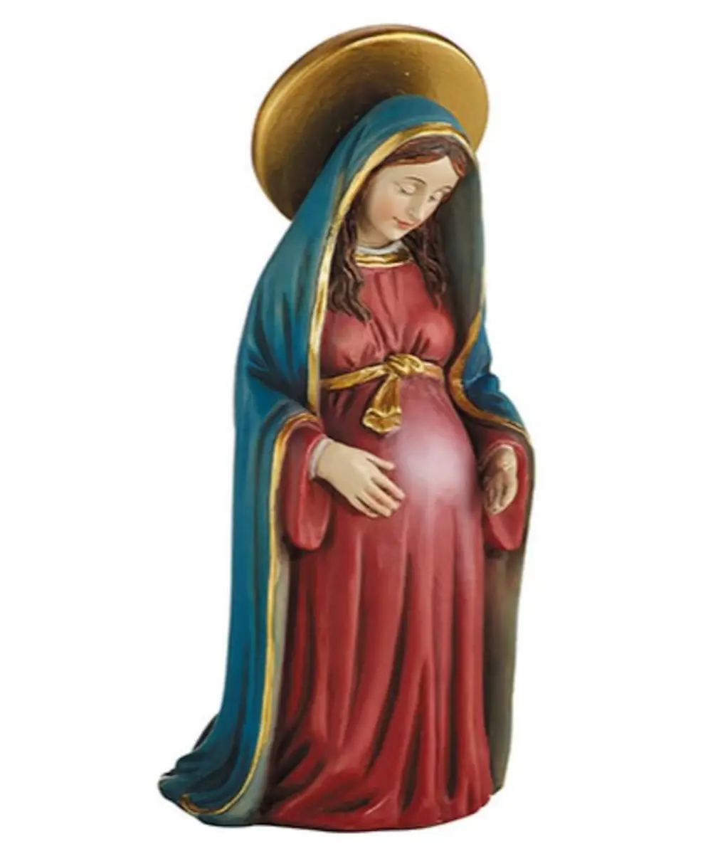 CB Mary Giver of Life Devotional Statue 16 cm (6.25" Tall) | Hand Painted Resin Catholic Figurine - main product image