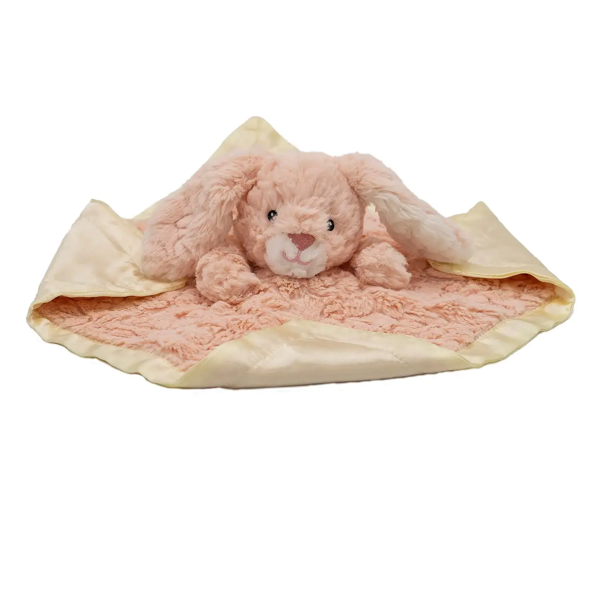 Mary Meyer Putty Nursery Character Blanket Pink Bunny 33cm (13x13 inches) | Soft Polyester Lovey for Babies - view 2