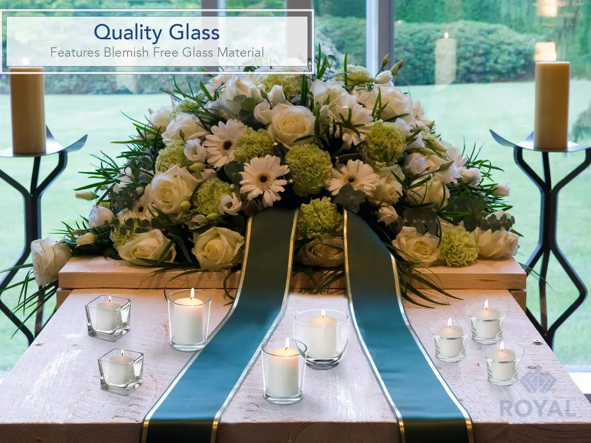 Royal Imports Hanging Oyster Glass Votive Candle Holders 2.5" Tall | Set of 6 for Weddings & Events - view 7