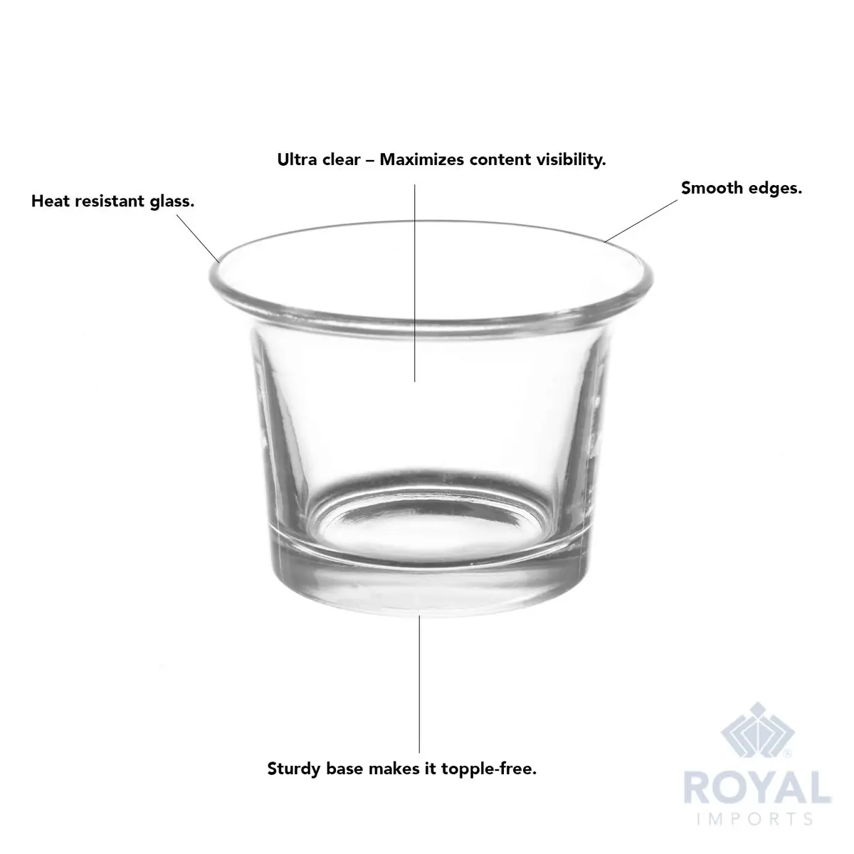 Royal Imports Hanging Oyster Glass Votive Candle Holders 2.5" Tall | Set of 6 for Weddings & Events - view 4