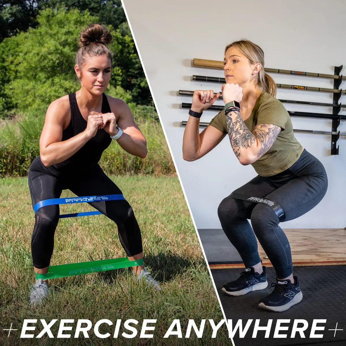Serious Steel Fitness Mini Loop Bands - 5 Resistance Bands for Exercise | Rehab, Warm-Ups & Glute Activation - view 2