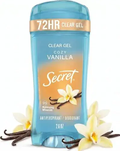 Secret Fresh Antiperspirant Deodorant for Women, Cozy Vanilla Scent, 72hr Protection, Clear Gel 73ml (2.6 oz) - main product image