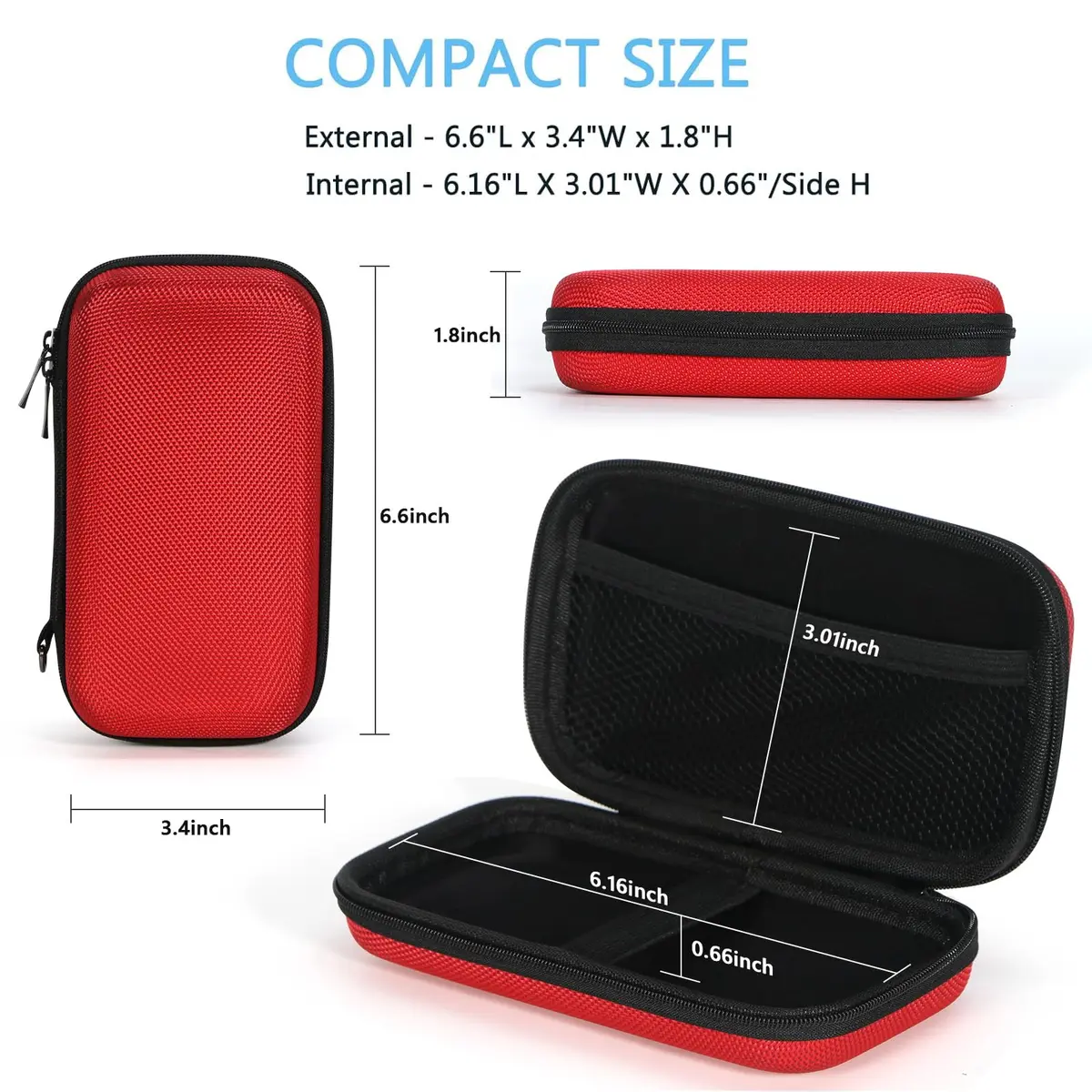 GLCON Hard Protective Travel Case, Shockproof EVA Electronic Organizer | Fits Anker, Jackery, RAVPower Power Banks & Travel Gadgets - view 3
