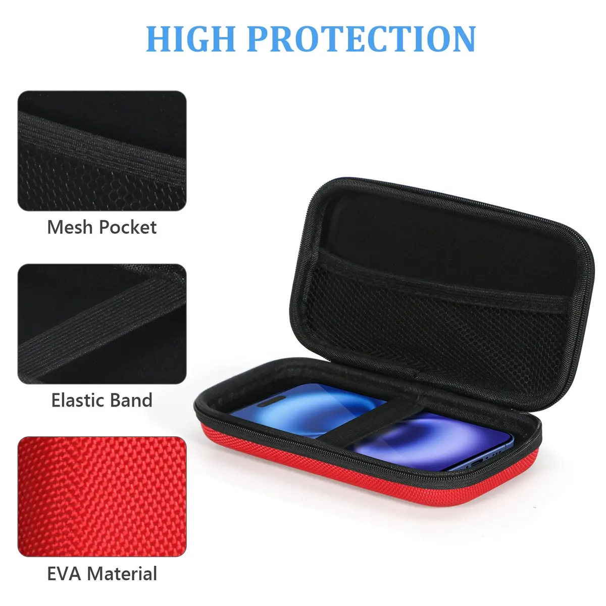 GLCON Hard Protective Travel Case, Shockproof EVA Electronic Organizer | Fits Anker, Jackery, RAVPower Power Banks & Travel Gadgets - view 4