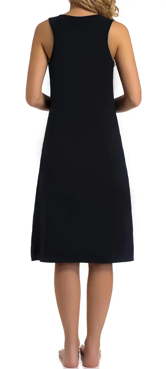 Chamllymers Women's Nightgown Sleeveless Cotton Sleepwear XL | Soft, Loose & Comfortable - view 3